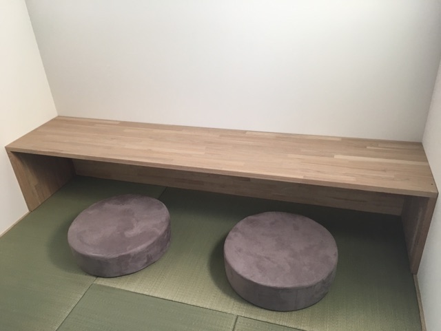 手作り書斎の机